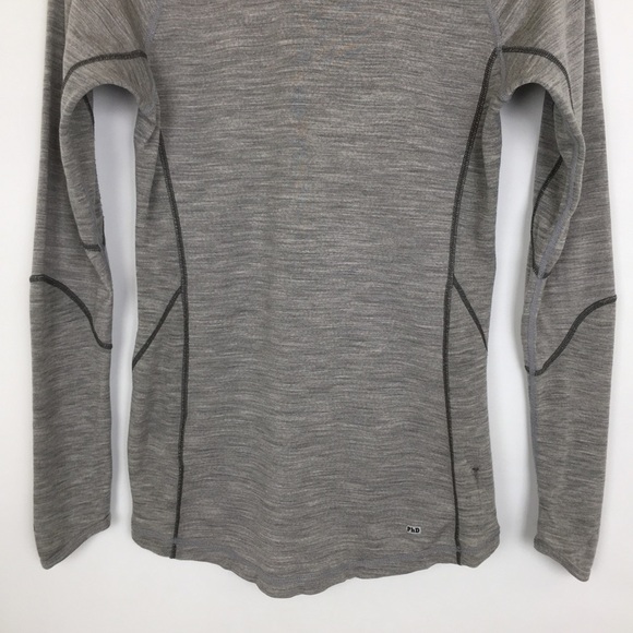 Smartwool PhD Wool Top Long Sleeve Half Zip Pullover Women's Sz Small Black Gray - Picture 10 of 13